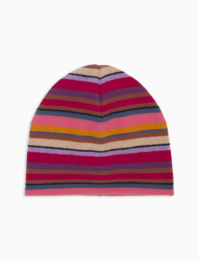 Calotta bambino pile bordò righe multicolor - Gallo 1927 - Official Online Shop