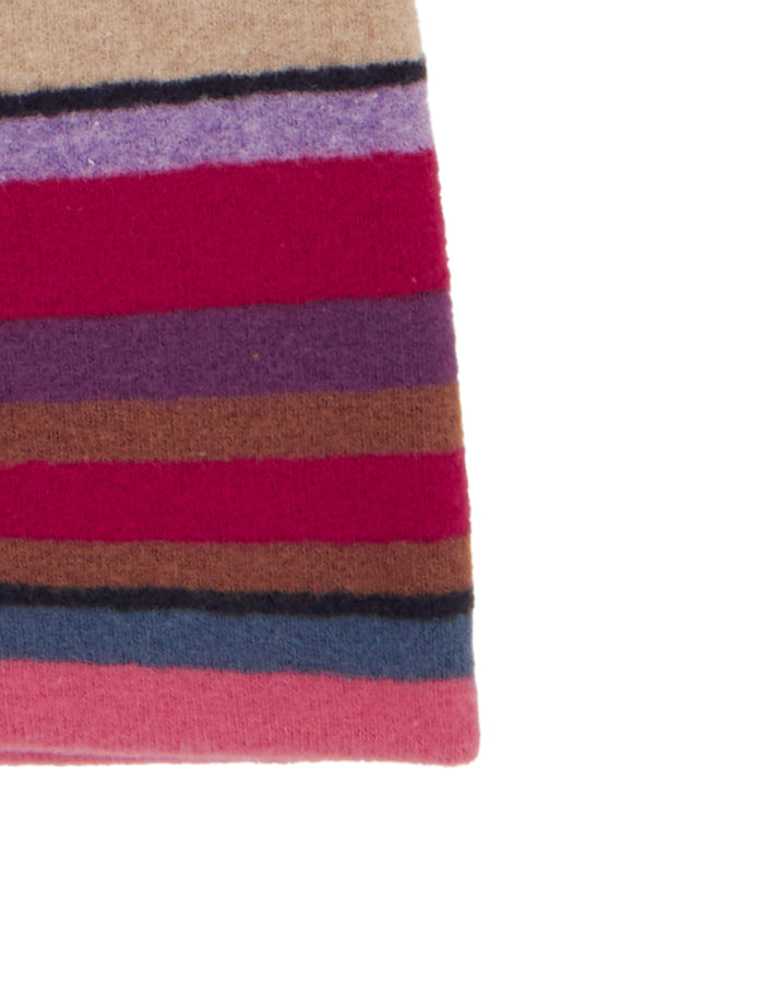 Calotta bambino pile bordò righe multicolor - Gallo 1927 - Official Online Shop
