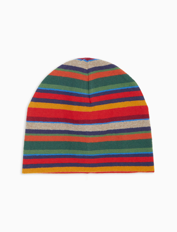Calotta bambino pile rosso righe multicolor - Gallo 1927 - Official Online Shop