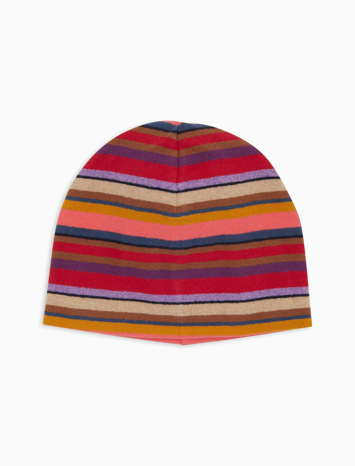 Calotta unisex pile bordò righe multicolor - Gallo 1927 - Official Online Shop
