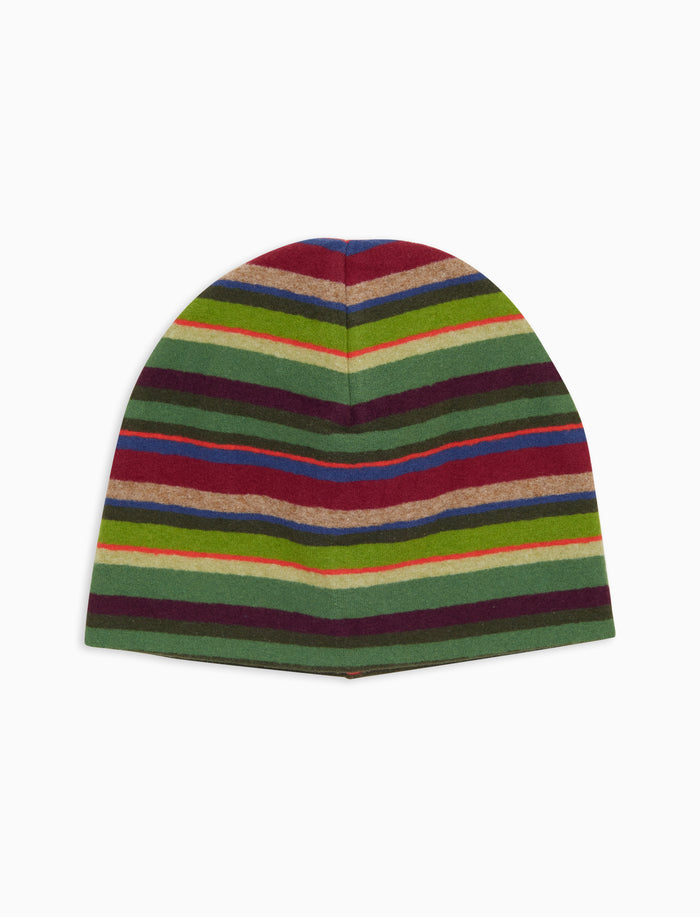 Calotta unisex pile verde righe multicolor - Gallo 1927 - Official Online Shop