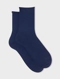 Calze corte donna cotone oltremare tinta unita - Gallo 1927 - Official Online Shop