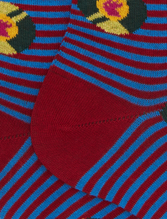 Calze corte donna cotone bordò fantasia dischi vinile - Gallo 1927 - Official Online Shop