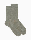 Calze corte donna cotone e lino costa tinta unita verde - Gallo 1927 - Official Online Shop