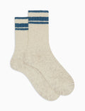 Calze corte unisex cotone a costa tinta unita beige - Gallo 1927 - Official Online Shop