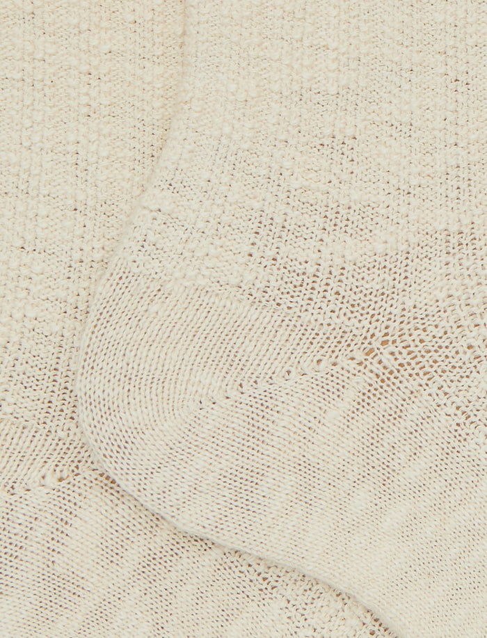 Calze corte unisex cotone a costa tinta unita beige - Gallo 1927 - Official Online Shop