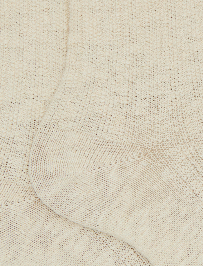 Calze corte unisex cotone a costa tinta unita beige - Gallo 1927 - Official Online Shop