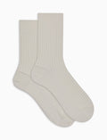 Calze corte unisex cotone twin rib e scritta gallo in punta tinta unita bianco - Gallo 1927 - Official Online Shop