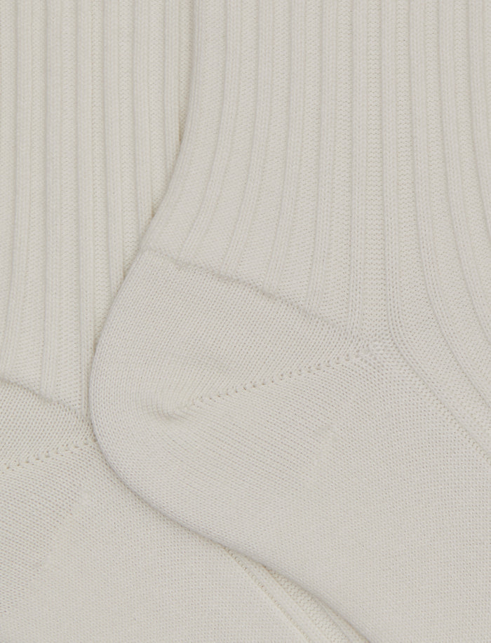 Calze corte unisex cotone twin rib e scritta gallo in punta tinta unita bianco - Gallo 1927 - Official Online Shop