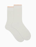 Calze corte uomo cotone bianco tinta unita a coste - Gallo 1927 - Official Online Shop