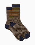 Calze corte uomo cotone caldo blu righe windsor