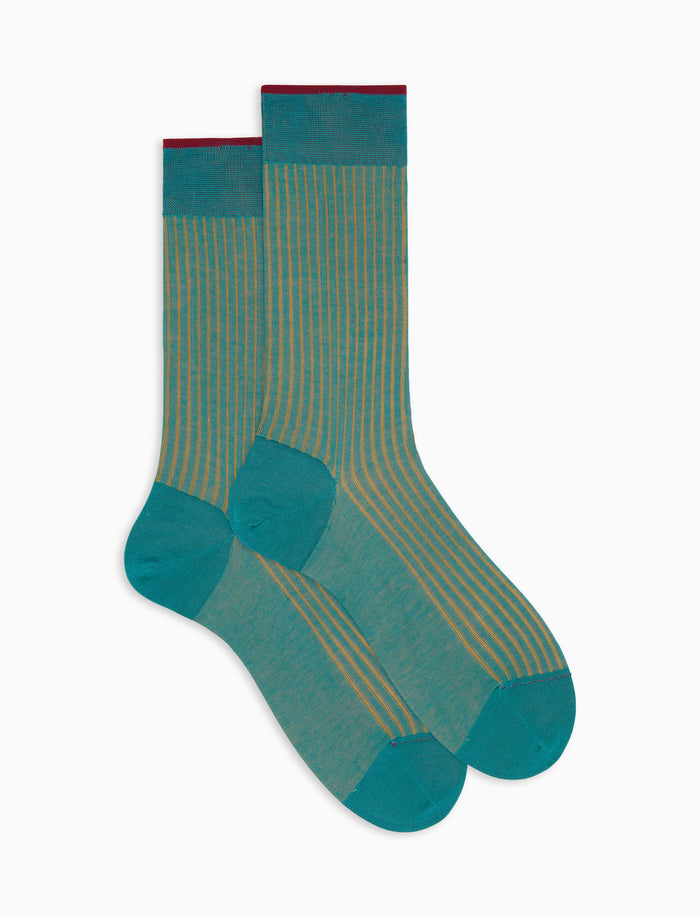 Calze corte uomo cotone verde vanisé - Gallo 1927 - Official Online Shop
