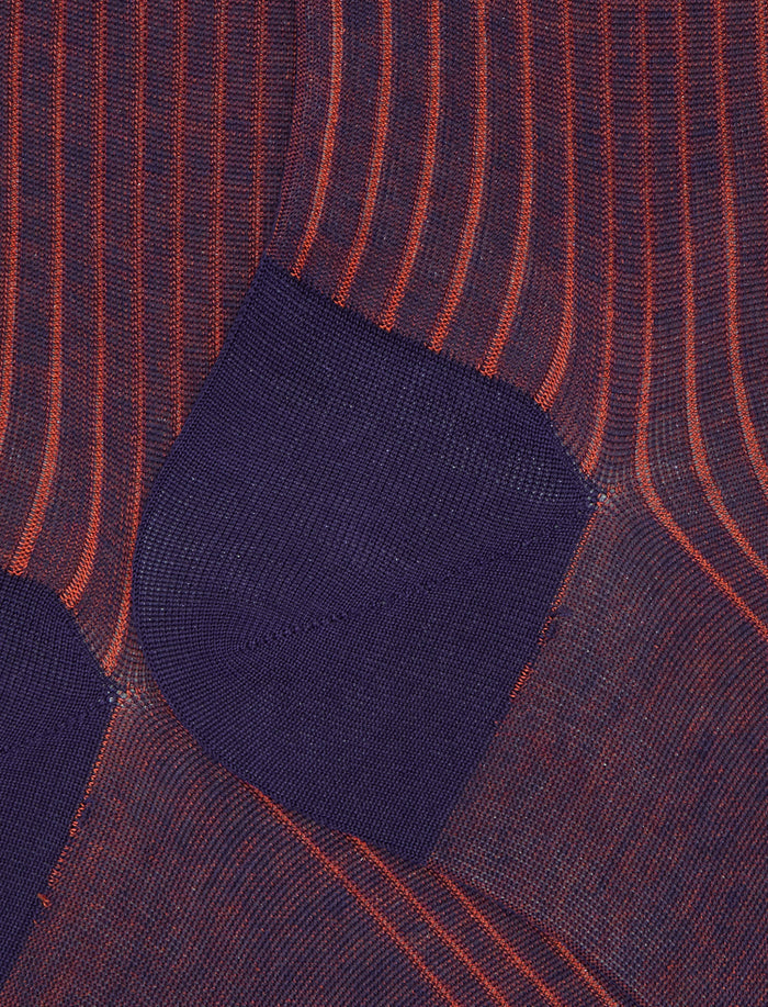 Calze corte uomo cotone viola costa vanisé