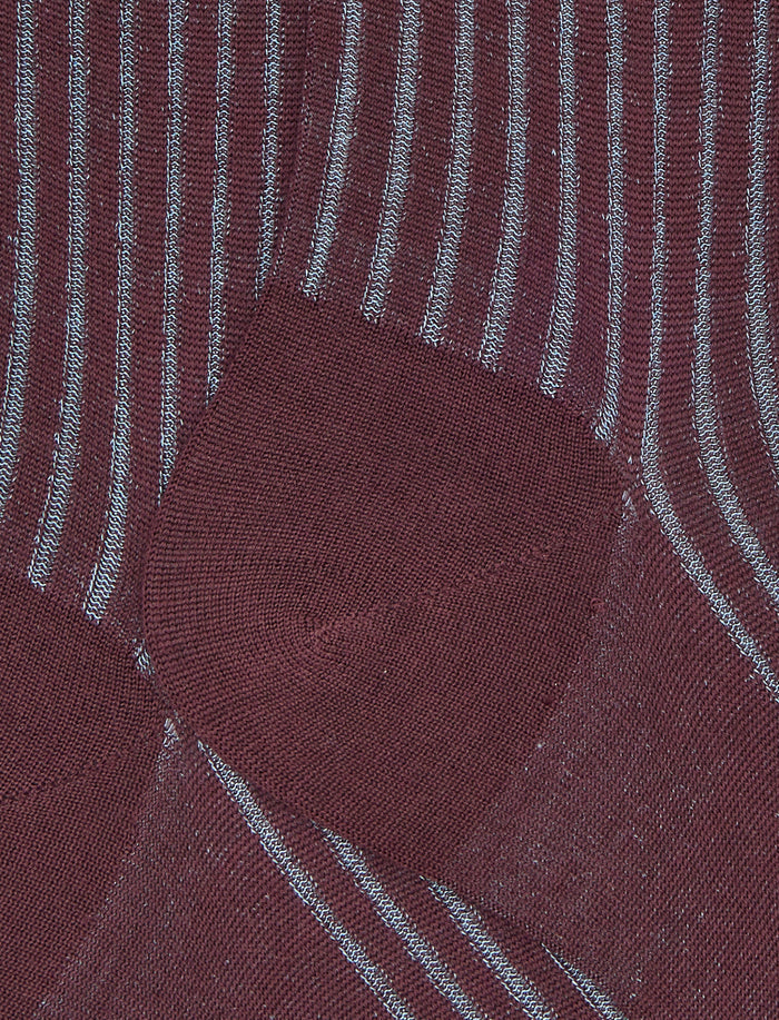 Calze corte uomo lana e cotone bordò costa vanisé
