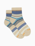 Calze cortissime bambino cotone a righe multicolor lurex - Gallo 1927 - Official Online Shop