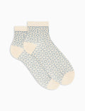 Calze cortissime donna cotone fantasia geometrico beige - Gallo 1927 - Official Online Shop