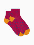 Calze cortissime donna cotone fantasia pois fucsia - Gallo 1927 - Official Online Shop