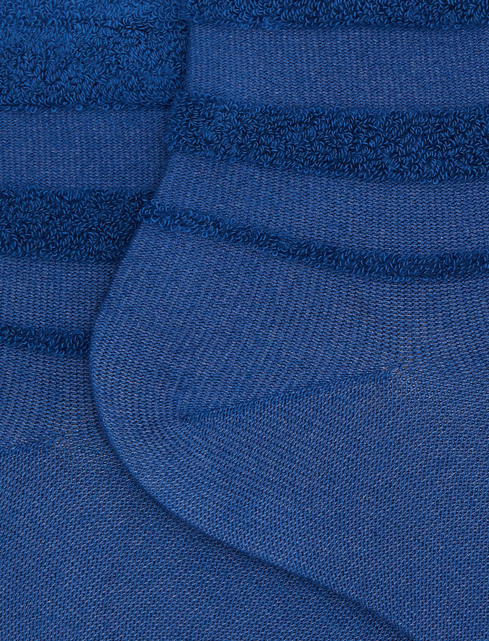 Calze cortissime unisex cotone tinta unita blu con dettagli in spugna di cotone - Gallo 1927 - Official Online Shop