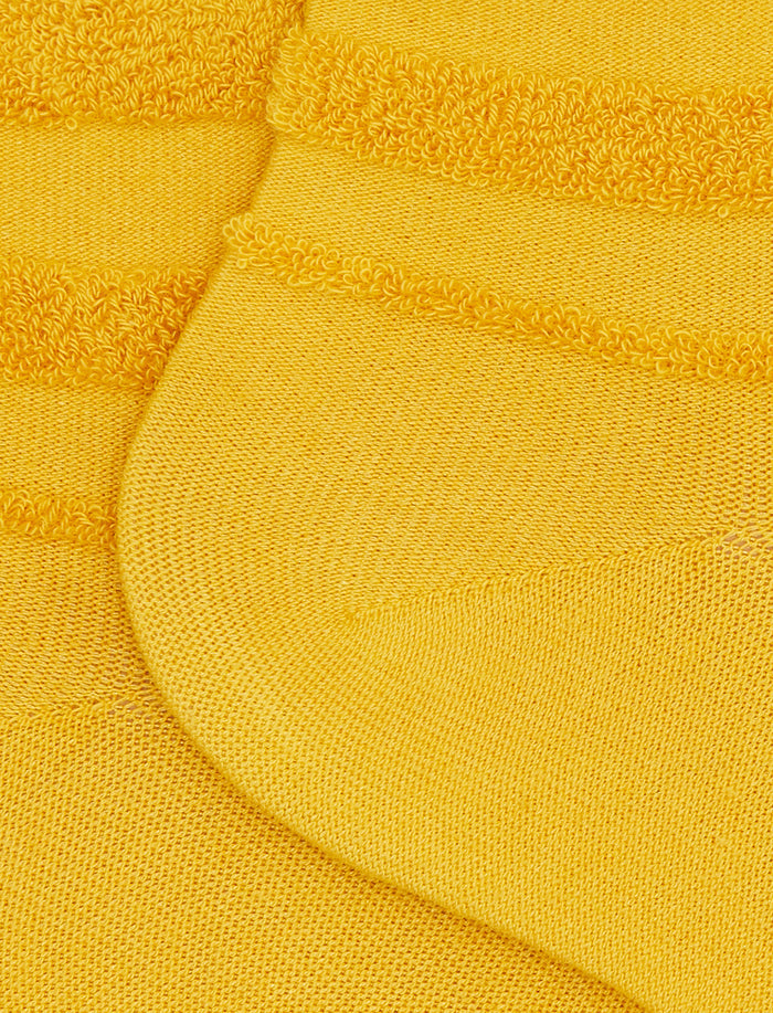 Calze cortissime unisex cotone tinta unita giallo con dettagli in spugna di cotone - Gallo 1927 - Official Online Shop