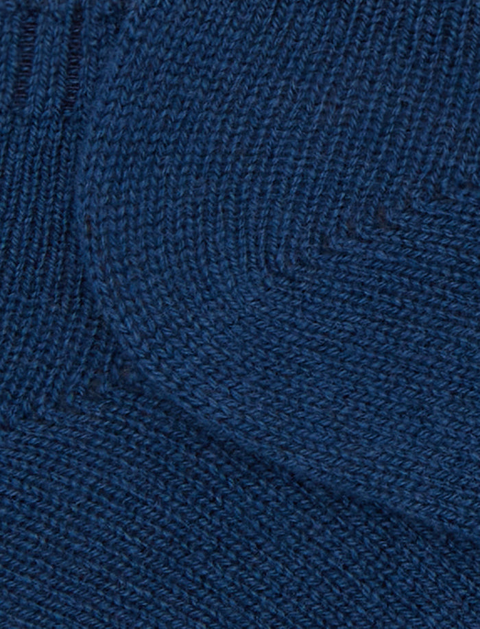 Calze fantasmini uomo cashmere blu tinta unita - Gallo 1927 - Official Online Shop