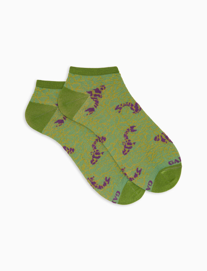 Calze fantasmini uomo cotone fantasia pesci su fondo verde - Gallo 1927 - Official Online Shop