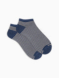 Calze fantasmini uomo cotone righe windsor blu - Gallo 1927 - Official Online Shop