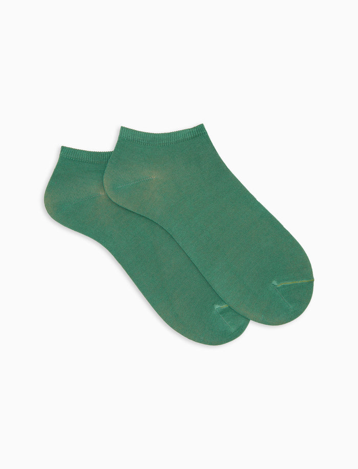 Calze fantasmini uomo cotone tinta unita verde - Gallo 1927 - Official Online Shop