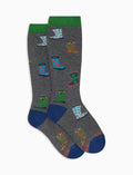 Calze lunghe bambino cotone grigio fantasia stivali da pioggia - Gallo 1927 - Official Online Shop