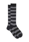 Calze lunghe donna cotone nero righe bicolore - Gallo 1927 - Official Online Shop
