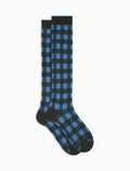 Calze lunghe donna cotone caldo verdi fantasia vichy