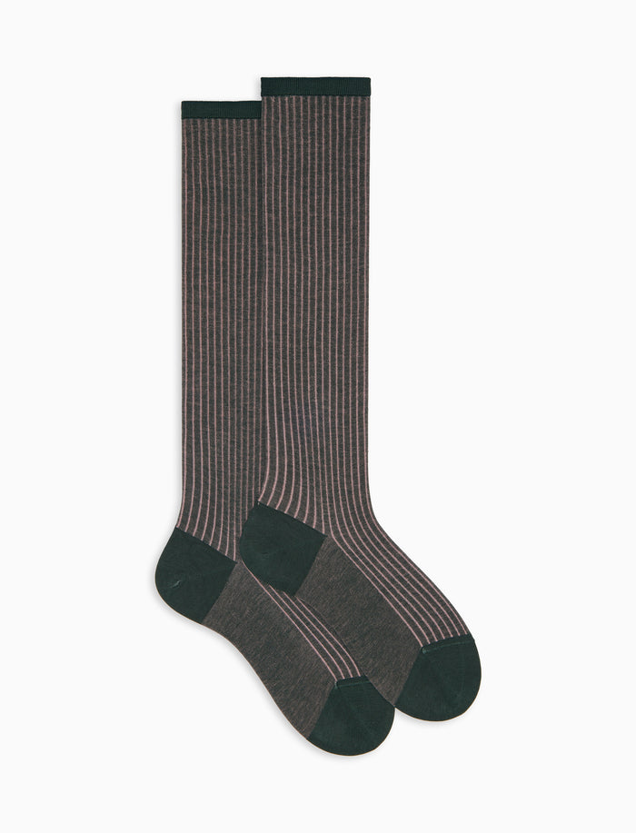 Calze lunghe donna cotone verde vanisé
