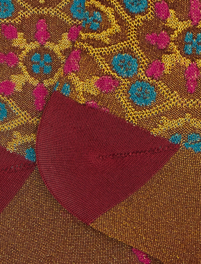 Calze lunghe donna viscosa bordò fantasia piastrella - Gallo 1927 - Official Online Shop