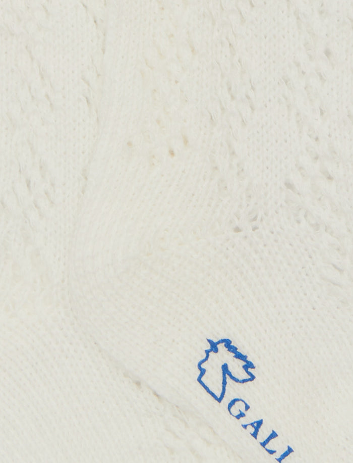 Calze lunghe traforate bambino cotone bianco tinta unita - Gallo 1927 - Official Online Shop
