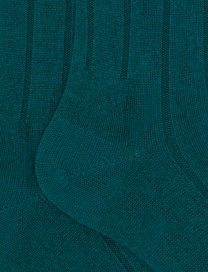 Calze lunghe uomo cashmere costa blu tinta unita - Gallo 1927 - Official Online Shop