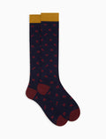 Calze lunghe uomo cotone blu fantasia segni zodiacali - Gallo 1927 - Official Online Shop