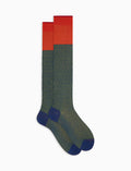 Calze lunghe uomo cotone fantasia geometrico blu - Gallo 1927 - Official Online Shop