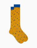 Calze lunghe uomo cotone fantasia surfisti giallo - Gallo 1927 - Official Online Shop