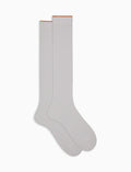 Calze lunghe uomo cotone costa tinta unita bianco - Gallo 1927 - Official Online Shop
