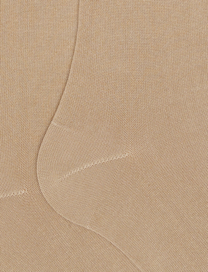 Calze lunghe uomo cotone tinta unita beige - Gallo 1927 - Official Online Shop