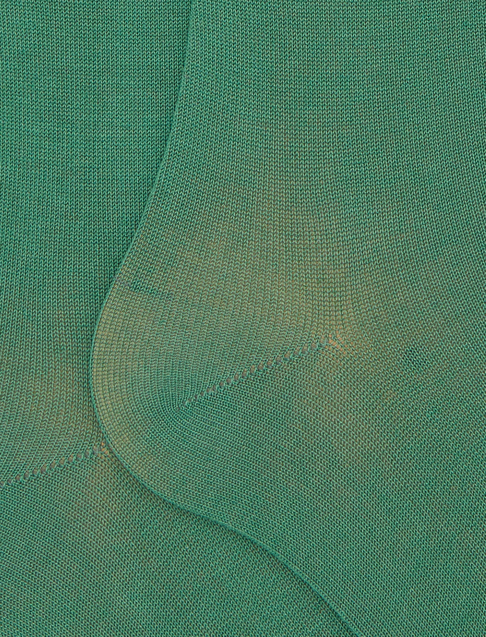 Calze lunghe uomo cotone tinta unita verde - Gallo 1927 - Official Online Shop
