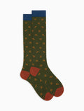 Calze lunghe uomo cotone verde fantasia segni zodiacali - Gallo 1927 - Official Online Shop