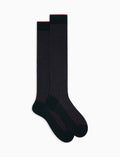 Calze lunghe uomo lana e cotone verde vanisé - Gallo 1927 - Official Online Shop