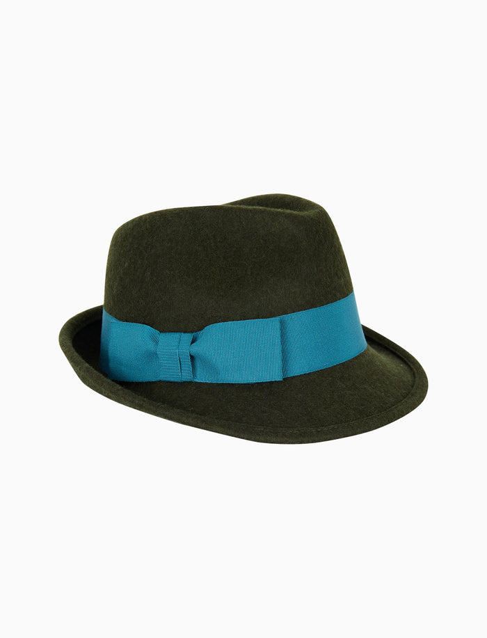 Cappello donna feltro verde tinta unita - Gallo 1927 - Official Online Shop