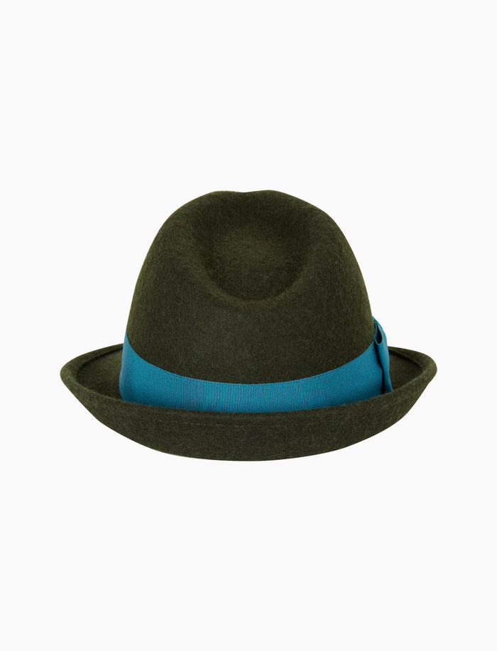 Cappello donna feltro verde tinta unita - Gallo 1927 - Official Online Shop