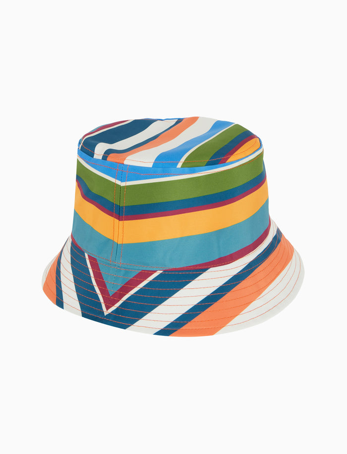 Cappello pioggia unisex righe multicolor bianco - Gallo 1927 - Official Online Shop