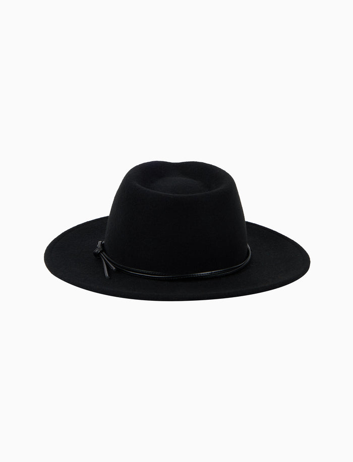Cappello tesa larga donna feltro nero tinta unita - Gallo 1927 - Official Online Shop