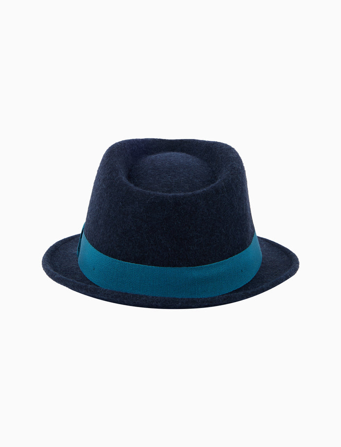 Cappello uomo feltro blu tinta unita - Gallo 1927 - Official Online Shop