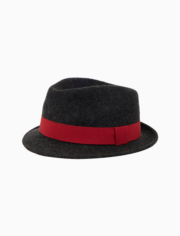 Cappello uomo feltro grigio tinta unita - Gallo 1927 - Official Online Shop