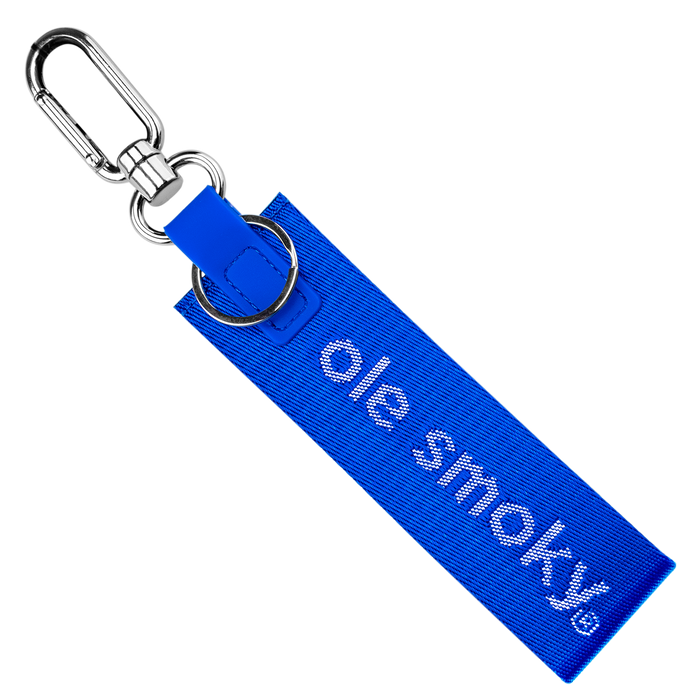 CARABINER WOVEN STRAP KEYCHAIN - Royal