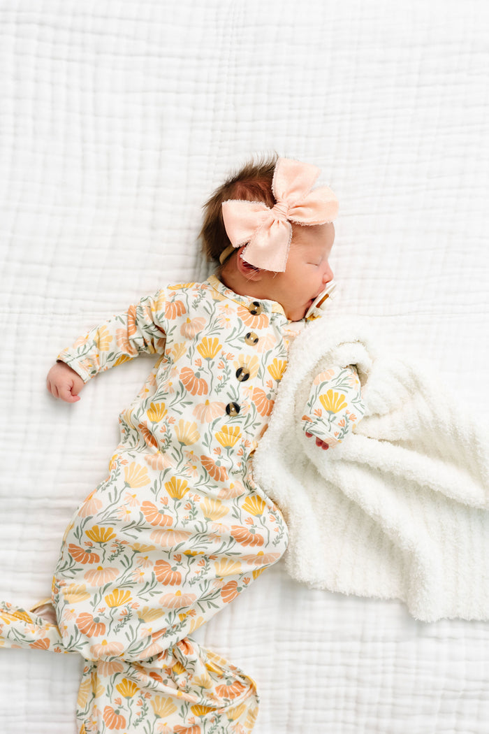 Chenille Blanket - White - Mini/Lovey